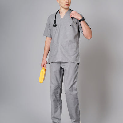 Classic V-Neck Medical Scrub Set – 5 Pockets, Breathable Fabric