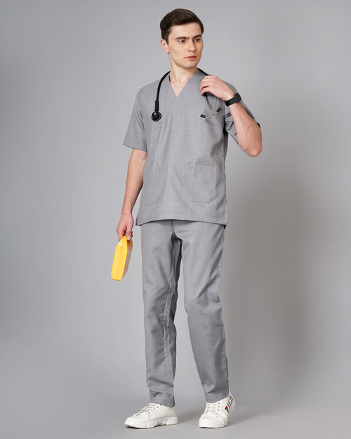 Classic V-Neck Medical Scrub Set – 5 Pockets, Breathable Fabric