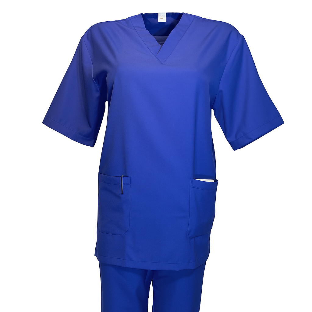 Classic V-Neck Medical Scrub Set – 5 Pockets, Breathable Fabric