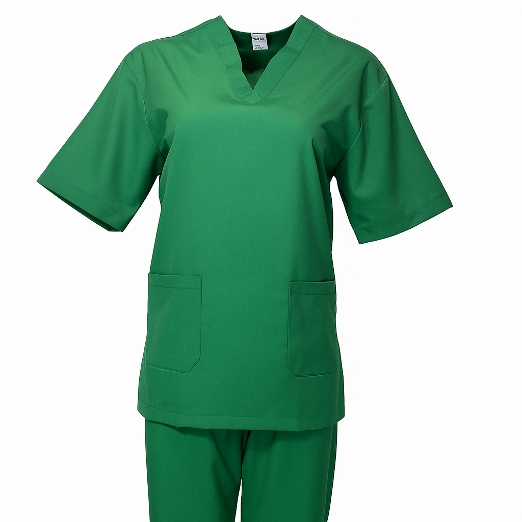 Classic V-Neck Medical Scrub Set – 5 Pockets, Breathable Fabric