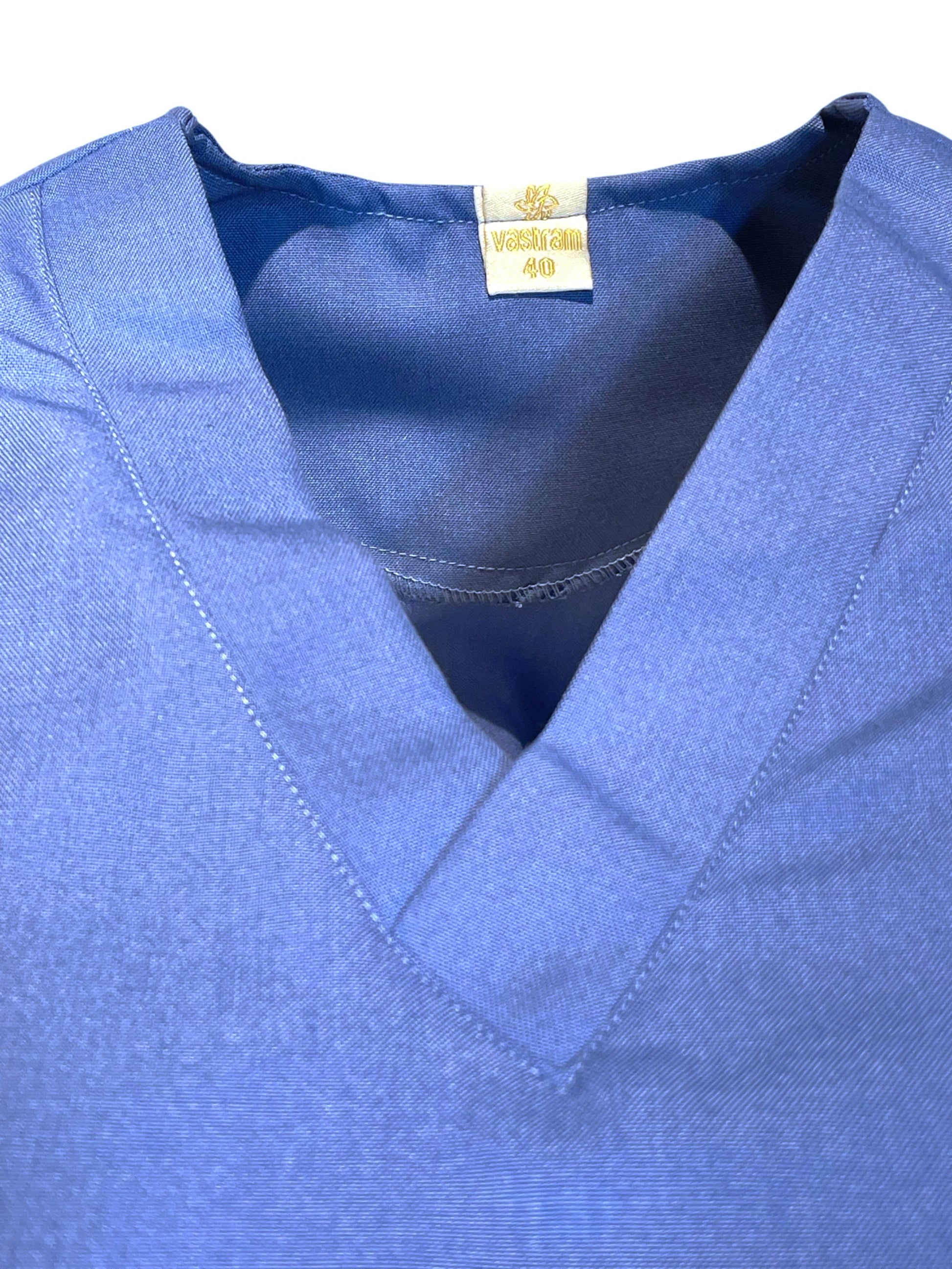 Classic V-Neck Medical Scrub Set – 5 Pockets, Breathable Fabric