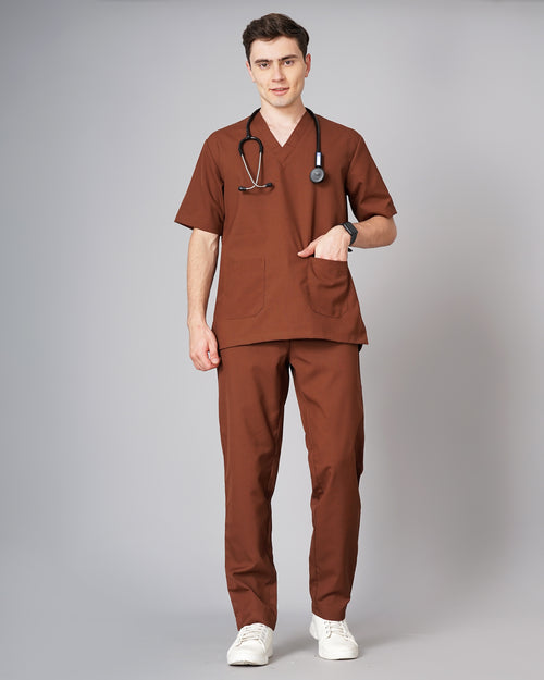 Classic V-Neck Medical Scrub Set – 5 Pockets, Breathable Fabric
